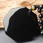 Bagua Yin Yang Taiji Obsidian Necklace-Taikongsky