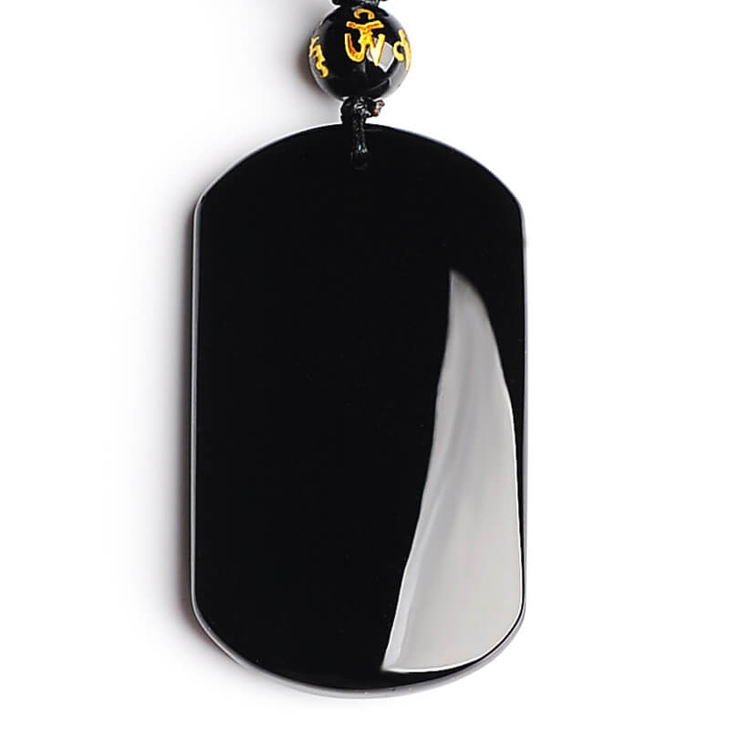 Blank Pendant Obsidian Talisman Necklace-TaikongSky