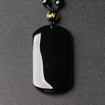 Blank Pendant Obsidian Talisman Necklace-TaikongSky