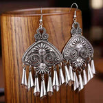 Chinese Sector Earrings Traditional Miao Ethnic Earrings-Taikongsky