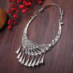 Dragon Elephant Peafowl Necklace Traditional Miao Ethnic Necklace-Taikongsky