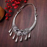 Dragon Elephant Peafowl Necklace Traditional Miao Ethnic Necklace-Taikongsky
