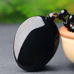 Eastern Dragon Pendant Obsidian Talisman Necklace-Taikongsky