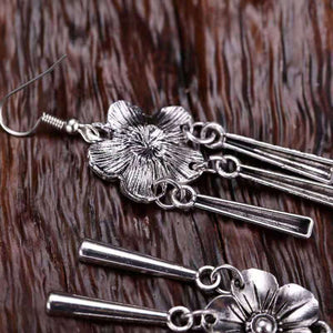 Flower Earrings Chinese Miao Ethnic Earrings-Taikongsky