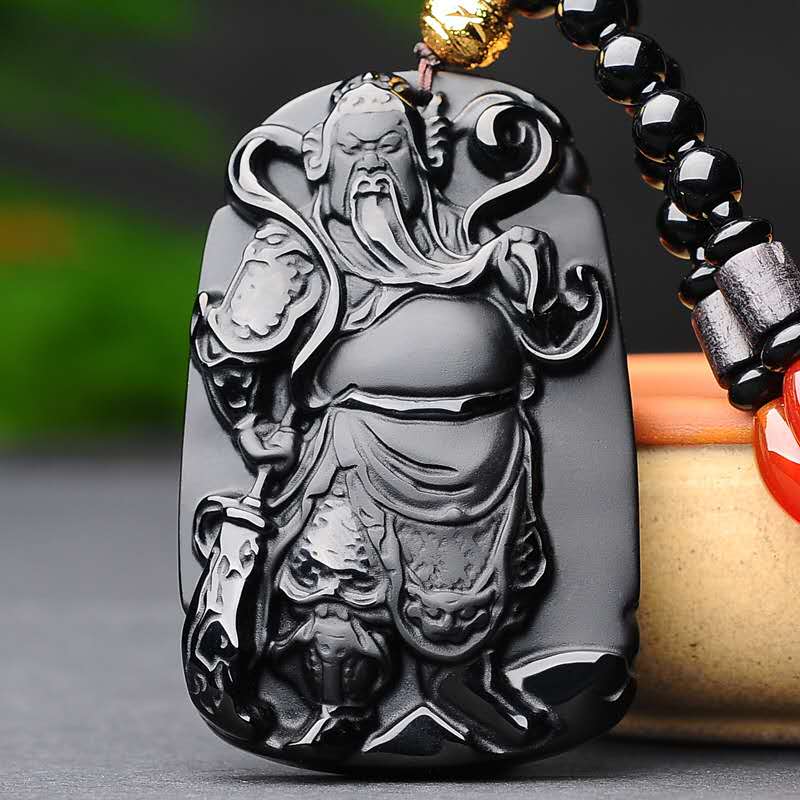 Guan Gong Pendant Obsidian Talisman Necklace-Taikong Sky