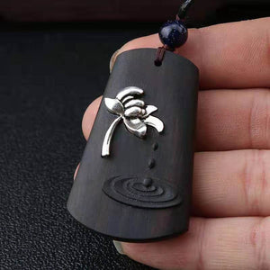 Holy Water Ebony With Alloy Pendant Necklace-Taikongsky