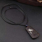 Holy Water Ebony With Alloy Pendant Necklace-Taikongsky