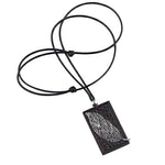 Leaf Ebony With Alloy Pendant Necklace-Taikongsky