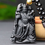 Obsidian Talisman Guan Yu Pendant Necklace-Taikong Sky