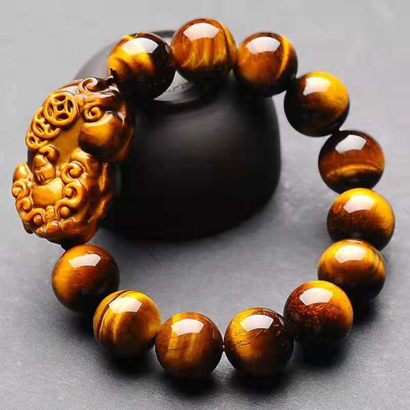 Pi Xiu Spiritual Beads Yellow Tiger's Eye Bracelet-Taikongsky