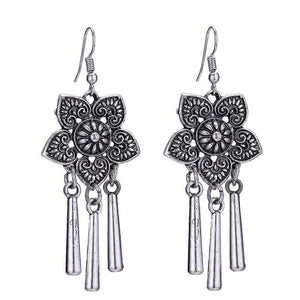 Plum Blossom Earrings Chinese Traditional Miao Ethnic Earrings-Taikongsky