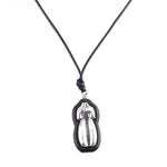 Qipao Ebony With Alloy Pendant Necklace-Taikongsky