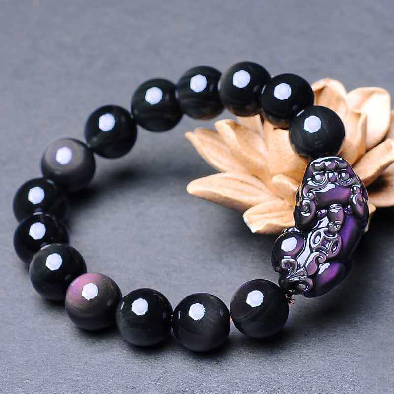 Rainbow Obsidian Talisman Pi Xiu Spiritual Beads Bracelet-Taikong Sky