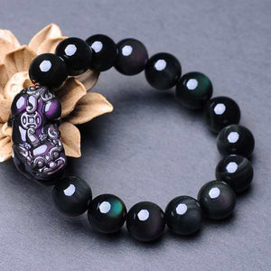 Rainbow Obsidian Talisman Pi Xiu Spiritual Beads Bracelet-Taikong Sky