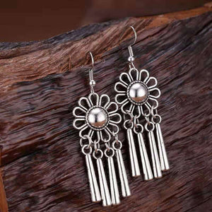 Sun Earrings Chinese Traditional Miao Ethnic Earrings-Taikongsky