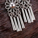 Sun Earrings Chinese Traditional Miao Ethnic Earrings-Taikongsky