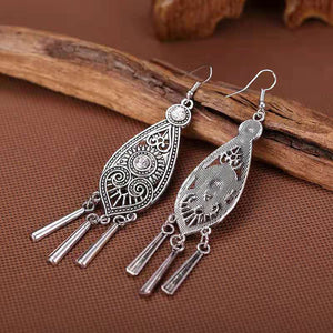 Totem Earrings Chinese Traditional Miao Ethnic Earrings-Taikongsky
