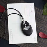 Tulip Ebony With Alloy Pendant Necklace-Taikongsky