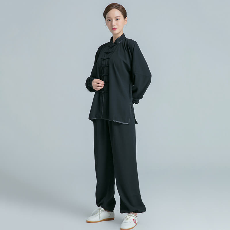 Unisex Faux-Linen Long Sleeve Tai Chi Uniform-Taikong Sky