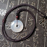 White Chalcedony Lucky Buckle Necklace-Taikong Sky