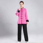 Women’s Pink Linen Assorted Color Tai Chi Clothing Kung Fu Uniforms - Taikong Sky