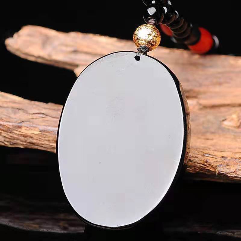 Zen Buddhism Pendant Obsidian Talisman Necklace-Taikongsky