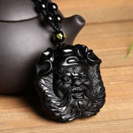 Zhong Kui Pendant Obsidian Talisman Necklace-TaikongSky
