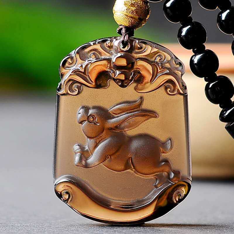Chinese Zodiac 12 Animal Signs Necklace Ice Obsidian-Taikongsky