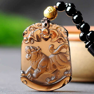 Chinese Zodiac 12 Animal Signs Necklace Ice Obsidian-Taikongsky