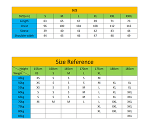 size chart-Taikong Sky