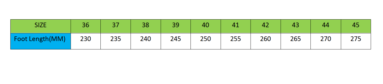 size chart-Taikong Sky