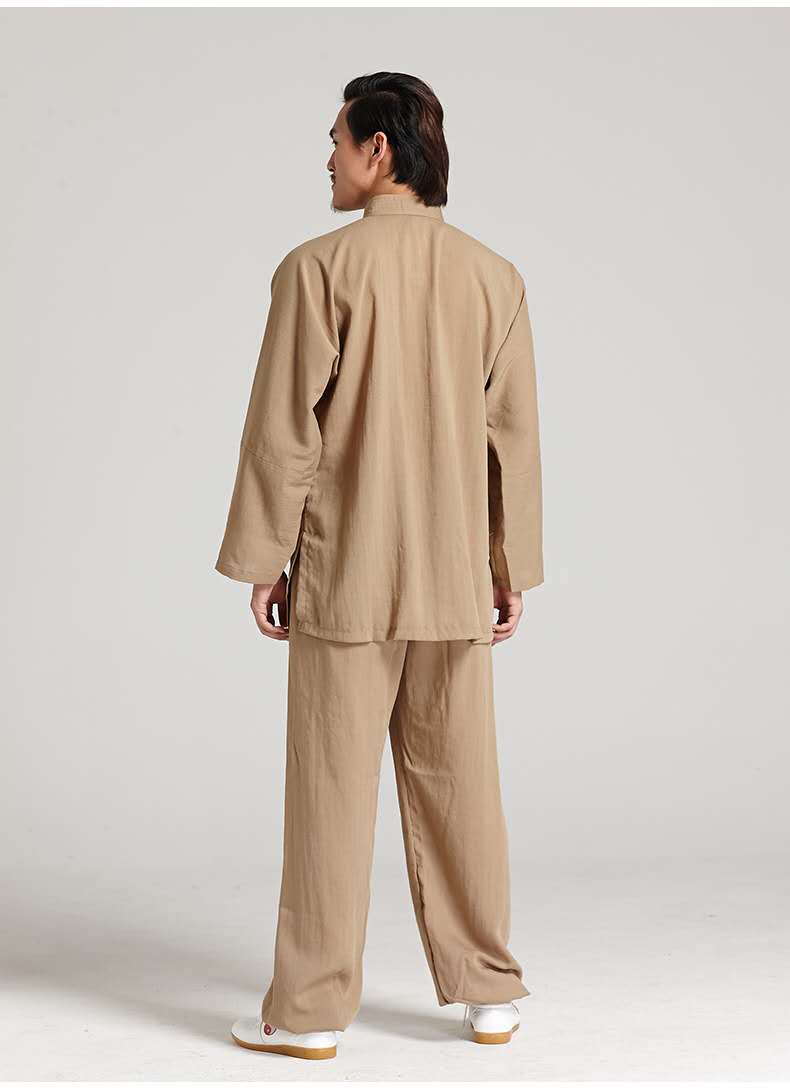 Unisex Linen Traditional Tai Chi Clothing Kung Fu Uniforms - Taikong Sky