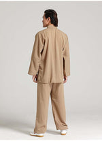 Unisex Linen Traditional Tai Chi Clothing Kung Fu Uniforms - Taikong Sky