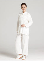 Unisex Tai Chi Traditional Uniforms Linen Kung Fu Clothing - Taikong Sky