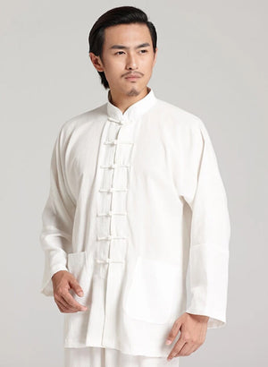 Unisex Tai Chi Traditional Uniforms Linen Kung Fu Clothing - Taikong Sky